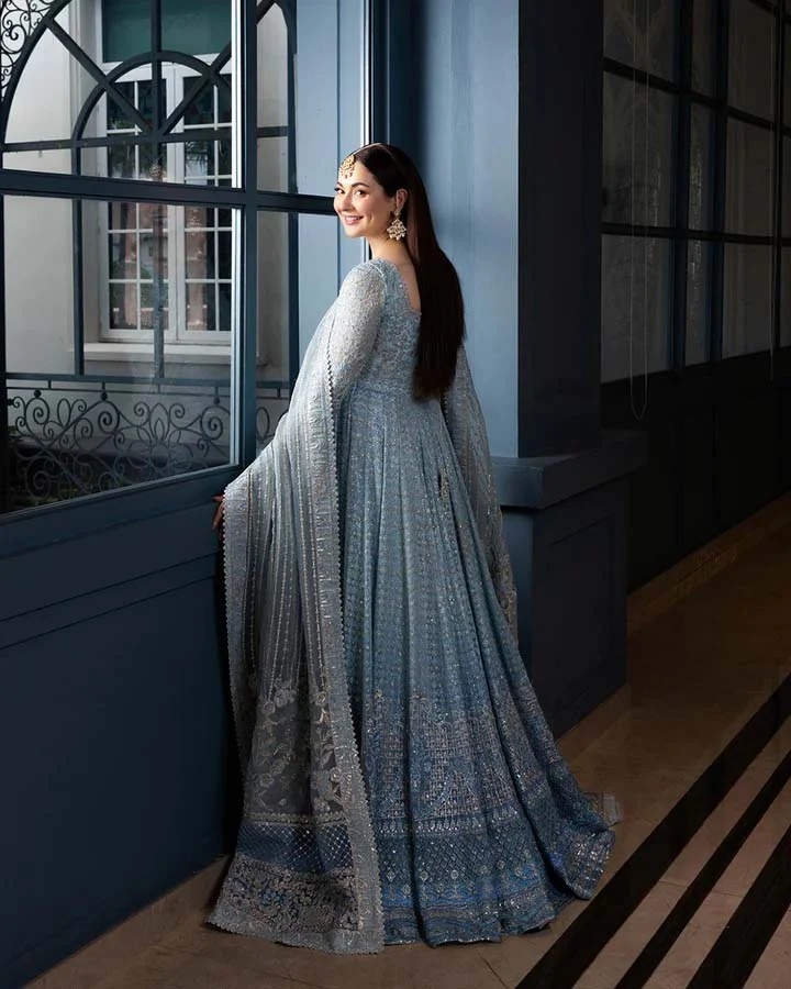 Neorah Miyah pakistani fashion outfit in ivory, blue, teal, green…